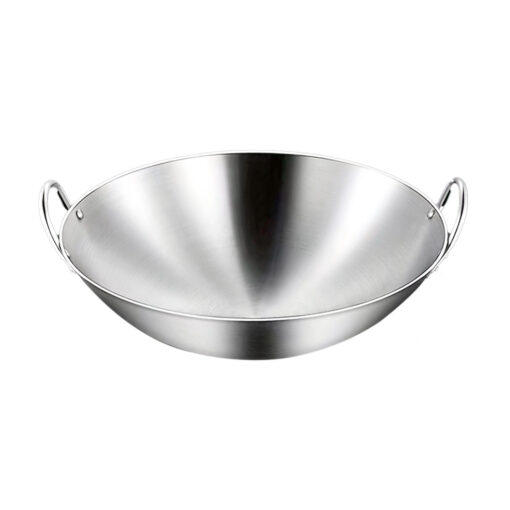 1-SOGA 50cm Stainless Steel Kitchen Cooking Wok with 2 Sturdy Handles