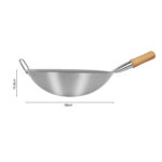 6-SOGA 38cm Stainless Steel Kitchen Cooking Wok with Wood Handle