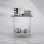 4-SOGA 80*70*85cm Commercial Catering Kitchen Stainless Steel Prep Work Bench