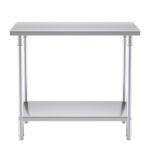 2-SOGA 100*70*85cm Commercial Catering Kitchen Stainless Steel Prep Work Bench