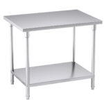 1-SOGA 100*70*85cm Commercial Catering Kitchen Stainless Steel Prep Work Bench