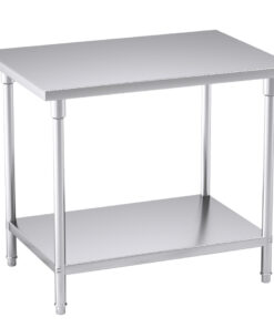 1-SOGA 100*70*85cm Commercial Catering Kitchen Stainless Steel Prep Work Bench