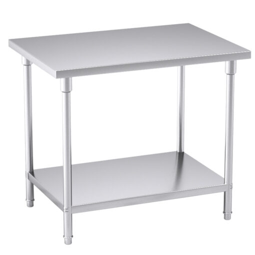 1-SOGA 100*70*85cm Commercial Catering Kitchen Stainless Steel Prep Work Bench