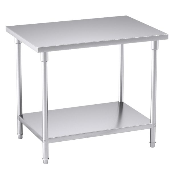 1-SOGA 100*70*85cm Commercial Catering Kitchen Stainless Steel Prep Work Bench