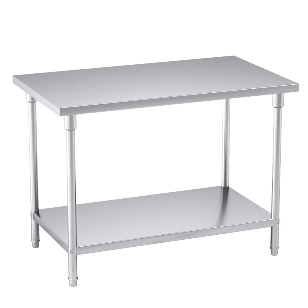 1-SOGA 120*70*85cm Commercial Catering Kitchen Stainless Steel Prep Work Bench