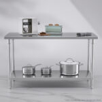 4-SOGA 150*70*85cm Commercial Catering Kitchen Stainless Steel Prep Work Bench