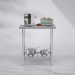 4-SOGA 80*70*85cm Commercial Catering Kitchen Stainless Steel Prep Work Bench