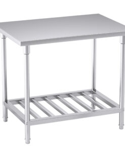 1-SOGA 100*70*85cm Commercial Catering Kitchen Stainless Steel Prep Work Bench