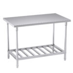 1-SOGA 120*70*85cm Commercial Catering Kitchen Stainless Steel Prep Work Bench