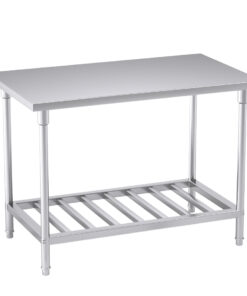 1-SOGA 120*70*85cm Commercial Catering Kitchen Stainless Steel Prep Work Bench