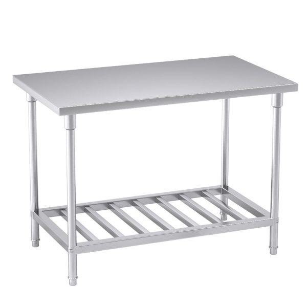 1-SOGA 120*70*85cm Commercial Catering Kitchen Stainless Steel Prep Work Bench