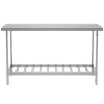 2-SOGA 150*70*85cm Commercial Catering Kitchen Stainless Steel Prep Work Bench