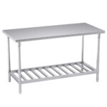 1-SOGA 150*70*85cm Commercial Catering Kitchen Stainless Steel Prep Work Bench