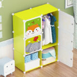 5-SOGA 6 Cubes Animal Design Portable Wardrobe Divide-Grid Modular Storage Organiser Foldable Closet