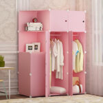 3-SOGA 10 Cubes Princess Design Portable Wardrobe Divide-Grid Modular Storage Organiser Foldable Closet