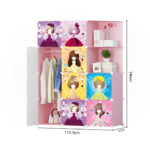 6-SOGA 10 Cubes Princess Design Portable Wardrobe Divide-Grid Modular Storage Organiser Foldable Closet