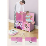 8-SOGA 10 Cubes Princess Design Portable Wardrobe Divide-Grid Modular Storage Organiser Foldable Closet