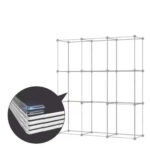 5-SOGA 10 Cubes Blue Castle Print Portable Wardrobe Divide-Grid Modular Storage Organiser Foldable Closet