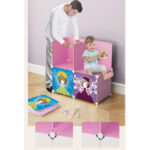 3-SOGA 10 Cubes DIY Princess Design Portable Wardrobe Divide-Grid Modular Storage Organiser Foldable Closet
