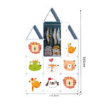 6-SOGA 10 Cubes DIY Animal Design Portable Wardrobe Divide-Grid Modular Storage Organiser Foldable Closet