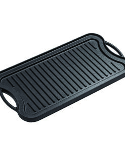 1-SOGA 50.8cm Cast Iron Ridged Griddle Hot Plate Grill Pan BBQ Stovetop