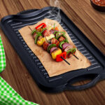 4-SOGA 50.8cm Cast Iron Ridged Griddle Hot Plate Grill Pan BBQ Stovetop