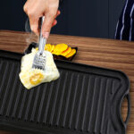 6-SOGA 50.8cm Cast Iron Ridged Griddle Hot Plate Grill Pan BBQ Stovetop