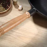 4-SOGA 2X 31cm Commercial Cast Iron Wok Round Bottom FryPan Home Cooking Skillet