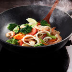 6-SOGA 2X 31cm Commercial Cast Iron Wok Round Bottom FryPan Home Cooking Skillet