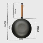 8-SOGA 2X 31cm Commercial Cast Iron Wok Round Bottom FryPan Home Cooking Skillet