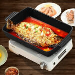 7-SOGA 38cm Cast Iron Rectangle Bread Cake Baking Dish Lasagna Roasting Pan