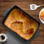 6-SOGA 33cm Cast Iron Rectangle Bread Cake Baking Dish Lasagna Roasting Pan