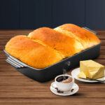 7-SOGA 2X 33cm Cast Iron Rectangle Bread Cake Baking Dish Lasagna Roasting Pan