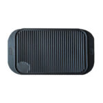 1-SOGA 47cm Cast Iron Ridged Griddle Hot Plate Grill Pan BBQ Stovetop