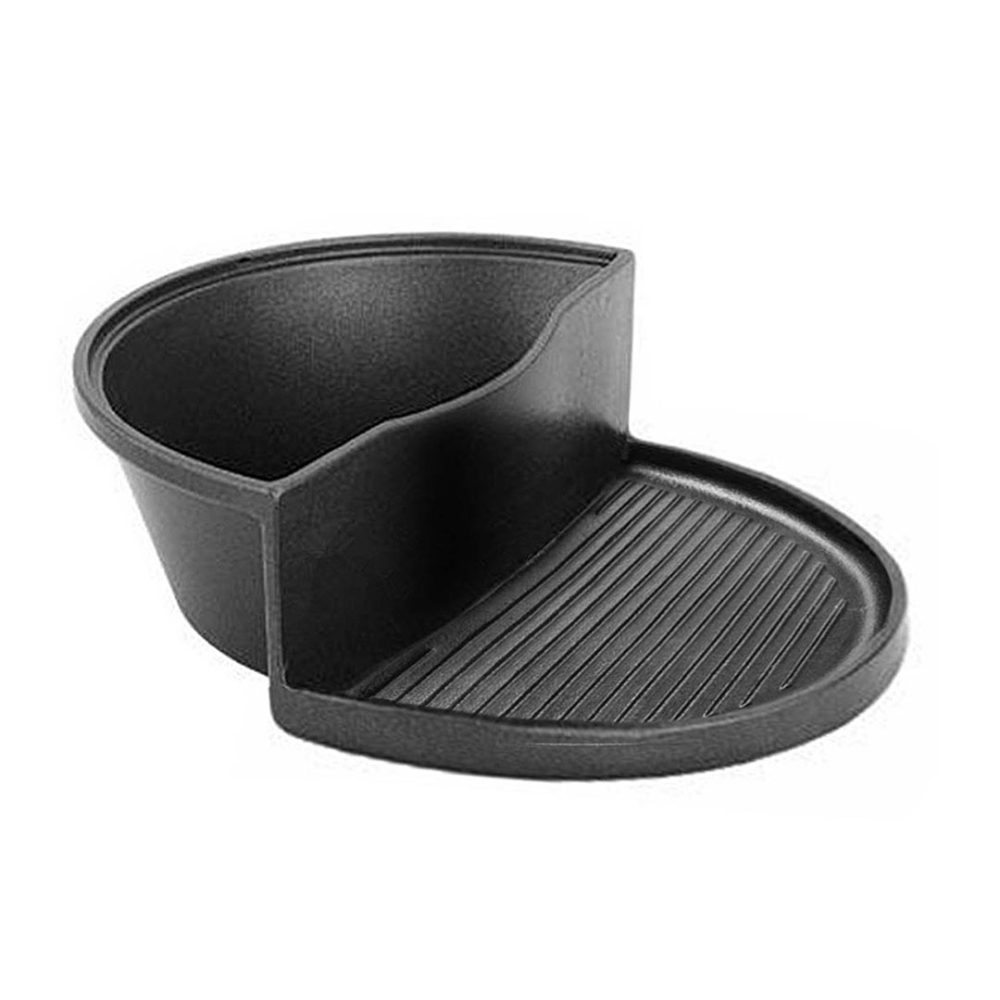 1-SOGA 2 in 1 Cast Iron Ribbed Fry Pan Skillet Griddle BBQ and Steamboat Hot Pot