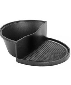 1-SOGA 2 in 1 Cast Iron Ribbed Fry Pan Skillet Griddle BBQ and Steamboat Hot Pot