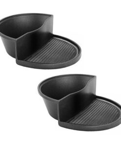 1-SOGA 2X 2 in 1 Cast Iron Ribbed Fry Pan Skillet Griddle BBQ and Steamboat Hot Pot