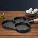 3-SOGA 3 Mold Cast Iron Breakfast Fried Egg Pancake Omelette Fry Pan