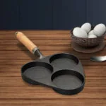 2-SOGA 2X 3 Mold Cast Iron Breakfast Fried Egg Pancake Omelette Fry Pan