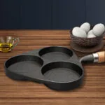 3-SOGA 2X 3 Mold Cast Iron Breakfast Fried Egg Pancake Omelette Fry Pan
