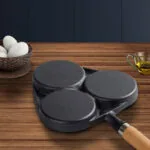 4-SOGA 2X 3 Mold Cast Iron Breakfast Fried Egg Pancake Omelette Fry Pan