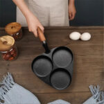 6-SOGA 2X 3 Mold Cast Iron Breakfast Fried Egg Pancake Omelette Fry Pan
