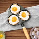 8-SOGA 2X 3 Mold Cast Iron Breakfast Fried Egg Pancake Omelette Fry Pan