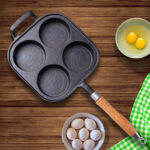 2-SOGA 4 Mold Cast Iron Breakfast Fried Egg Pancake Omelette Fry Pan