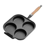 1-SOGA 4 Mold Cast Iron Breakfast Fried Egg Pancake Omelette Fry Pan