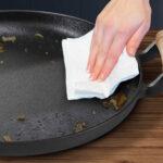 8-SOGA 31cm Cast Iron Frying Pan Skillet Steak Sizzle Fry Platter With Wooden Handle No Lid
