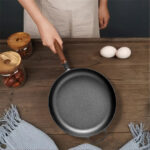6-SOGA 2X 29cm Round Cast Iron Frying Pan Skillet Steak Sizzle Platter with Helper Handle