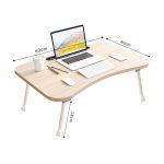 4-SOGA Beige Portable Bed Table Adjustable Foldable Bed Sofa Study Table Laptop Mini Desk Breakfast Tray Home Decor