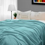 6-SOGA 2X Sky Blue Throw Blanket Warm Cozy Striped Pattern Thin Flannel Coverlet Fleece Bed Sofa Comforter