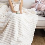2-SOGA 150x200cm Throw Blanket Pearl White Premium Milk Velvet Luxuriously Soft Cozy Bedding